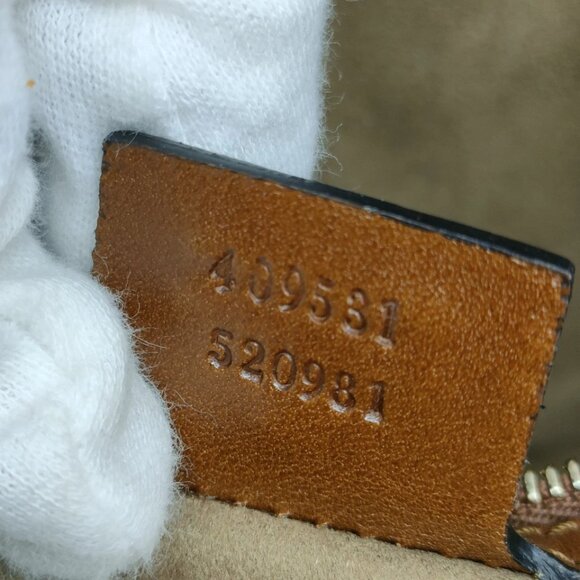 Gucci Hand Bag Black Leather 756-062525 - Picture 13 of 14